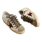 Golden Goose White Grey Red Glitter Women’s Shoes