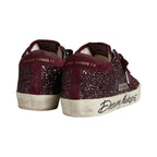 Golden Goose Super-Star LTD in cherry glitter with cherry suede star(Women's)