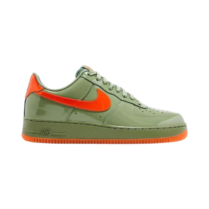Nike air force 1 low premium oil green safety orange