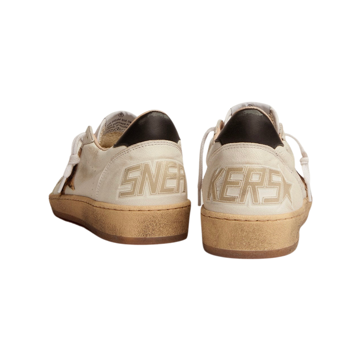 Golden Goose Ball Star with leopard print pony skin star and black heel tab(Women's)