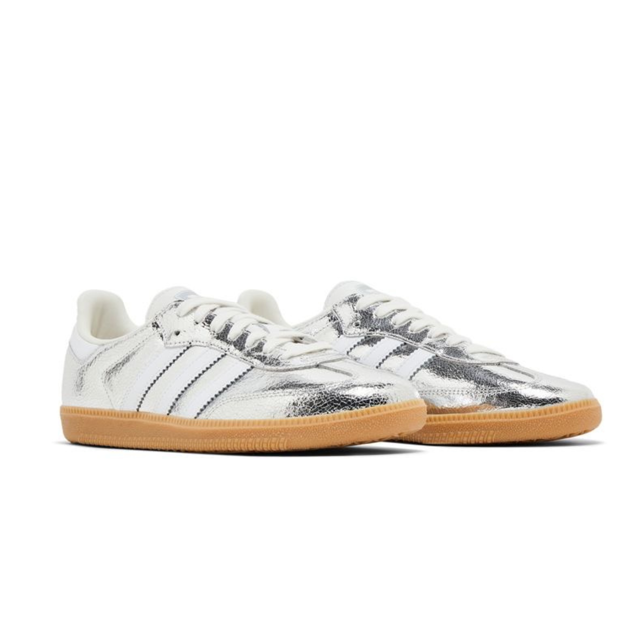 Adidas Samba OG "Silver Metallic Cracked Leather"