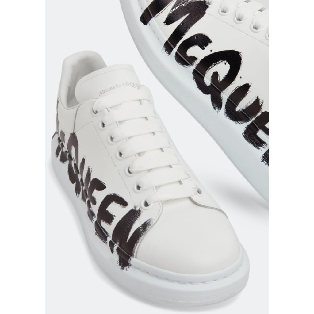 Alexander McQueen Oversized Graffiti White Black