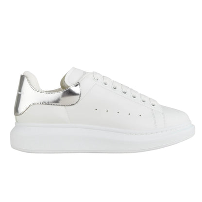 Alexander McQueen Sneakers Women Leather White Pearl Grey