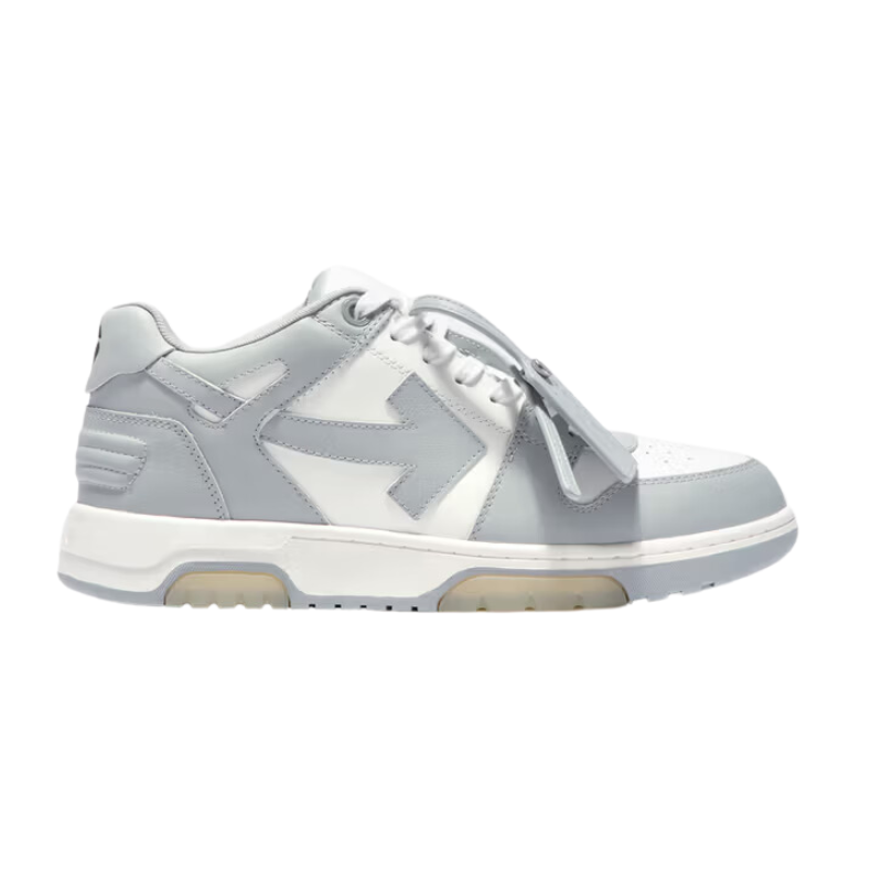 OFF-WHITE Out Of Office Calf Leather – White Grey