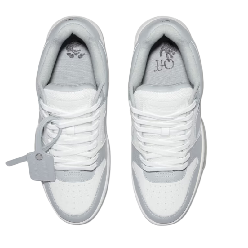 OFF-WHITE Out Of Office Calf Leather – White Grey