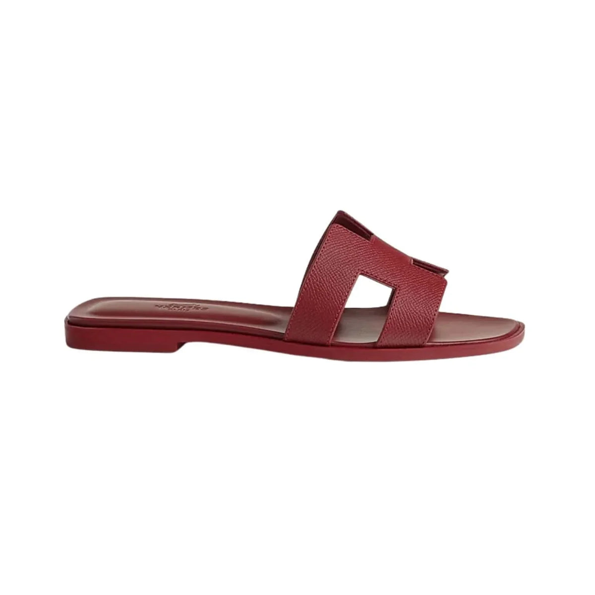 Hermes Oran Sandal Rouge H Leather