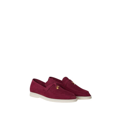 Loro Piana Summer Charms Walk Loafer Suede Bright Amaranth