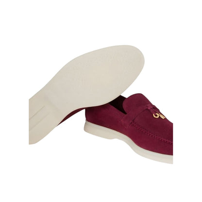 Loro Piana Summer Charms Walk Loafer Suede Bright Amaranth