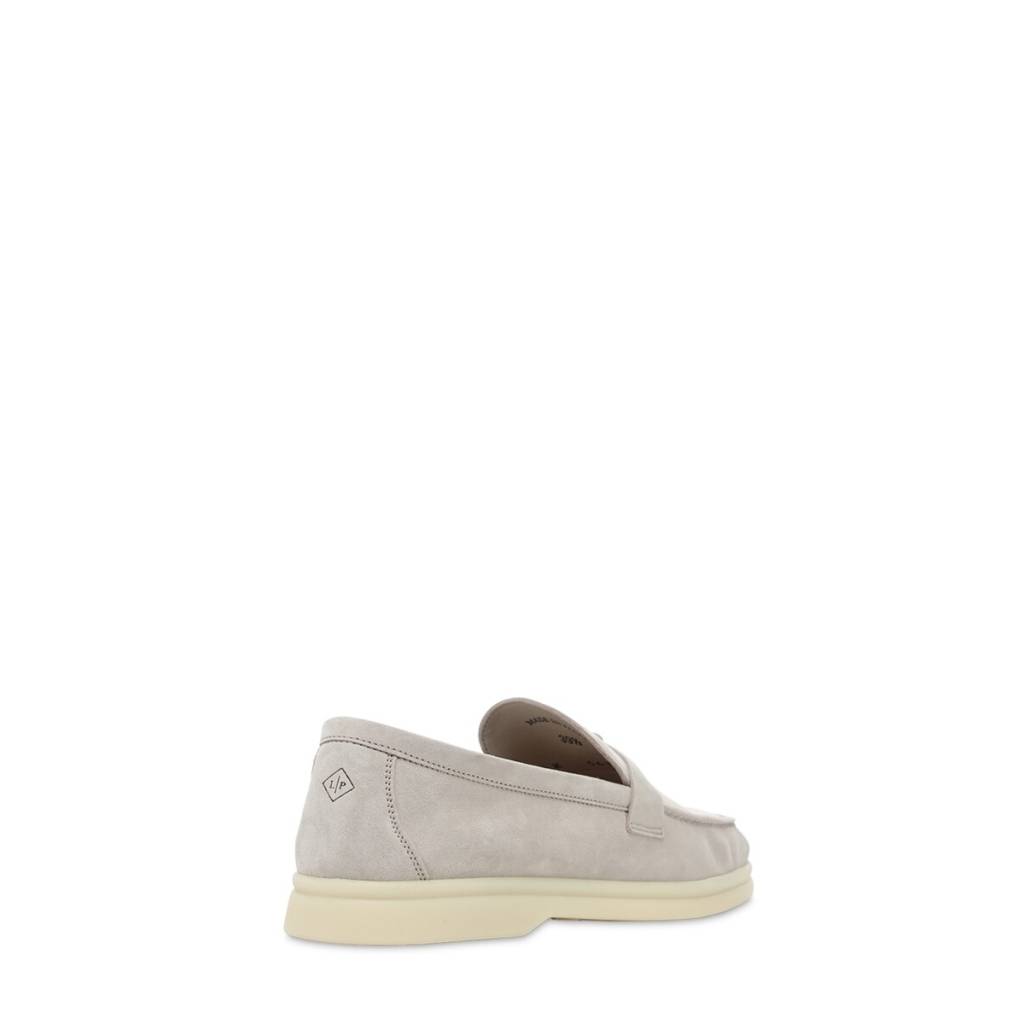 Loro Piana Summer Charms Walk Loafer Suede Pearl Grey