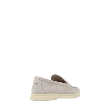 Loro Piana Summer Charms Walk Loafer Suede Pearl Grey