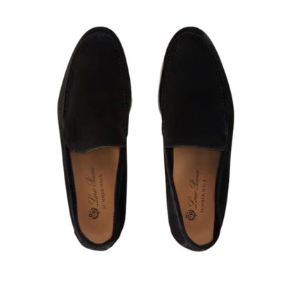 Loro Piana Summer Walk Loafer Suede Black