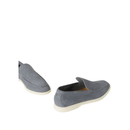 Loro Piana Summer Walk Loafer Suede Frozen Blue