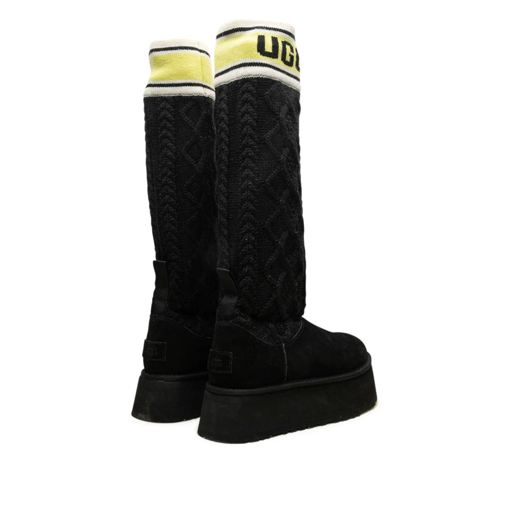 UGG Classic Sweater Letter Boot Black