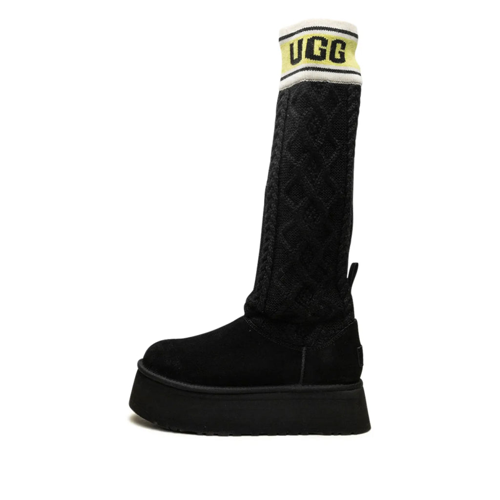 UGG Classic Sweater Letter Boot Black