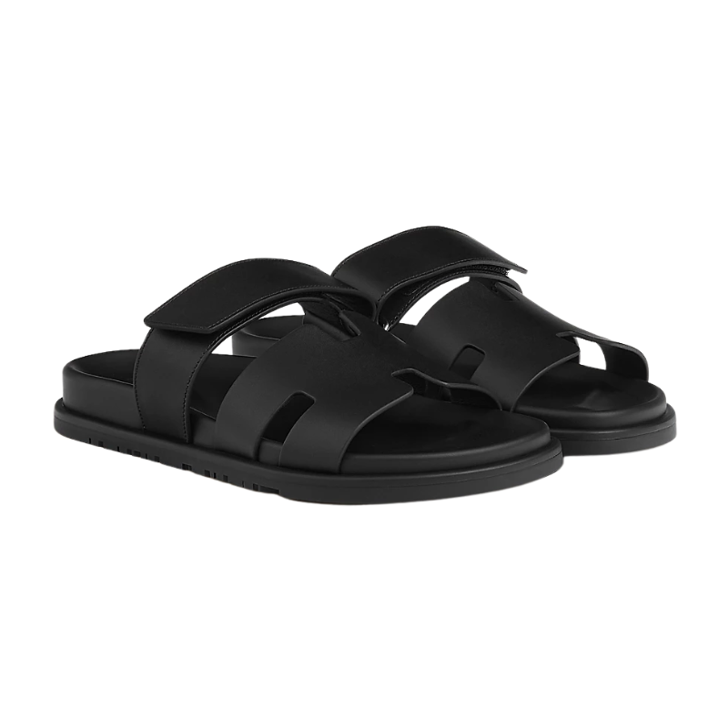 Hermes Chypre Sandal – Noir Calfskin Leather