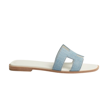 Hermes Oran sandal Bleu Clair