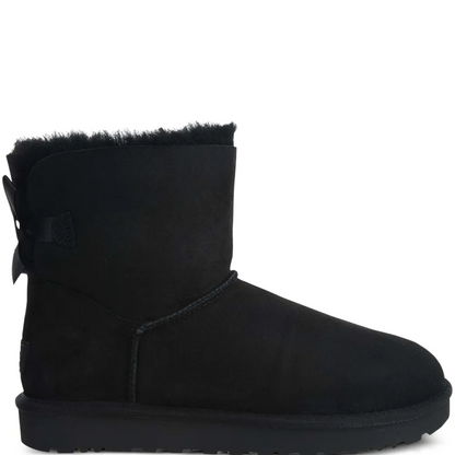 UGG Mini Bailey Bow Black ankle boots