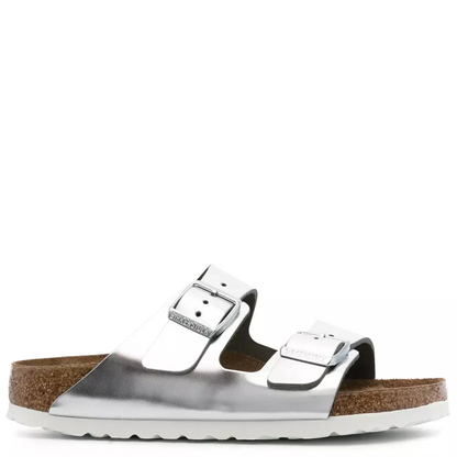 Birkenstock Arizona Birko-Flor – Electric Metallic Silver