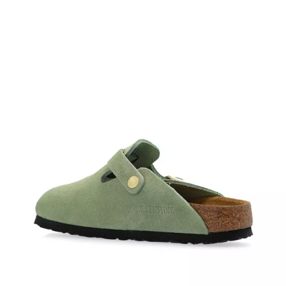 Birkenstock Boston Soft Footbed Suede Faded Khaki