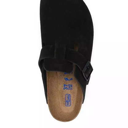 Birkenstock Boston Soft Footbed Suede Black