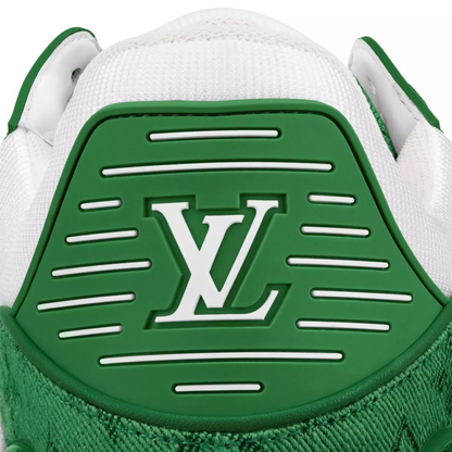Louis Vuitton Trainer Green Monogram Denim White
