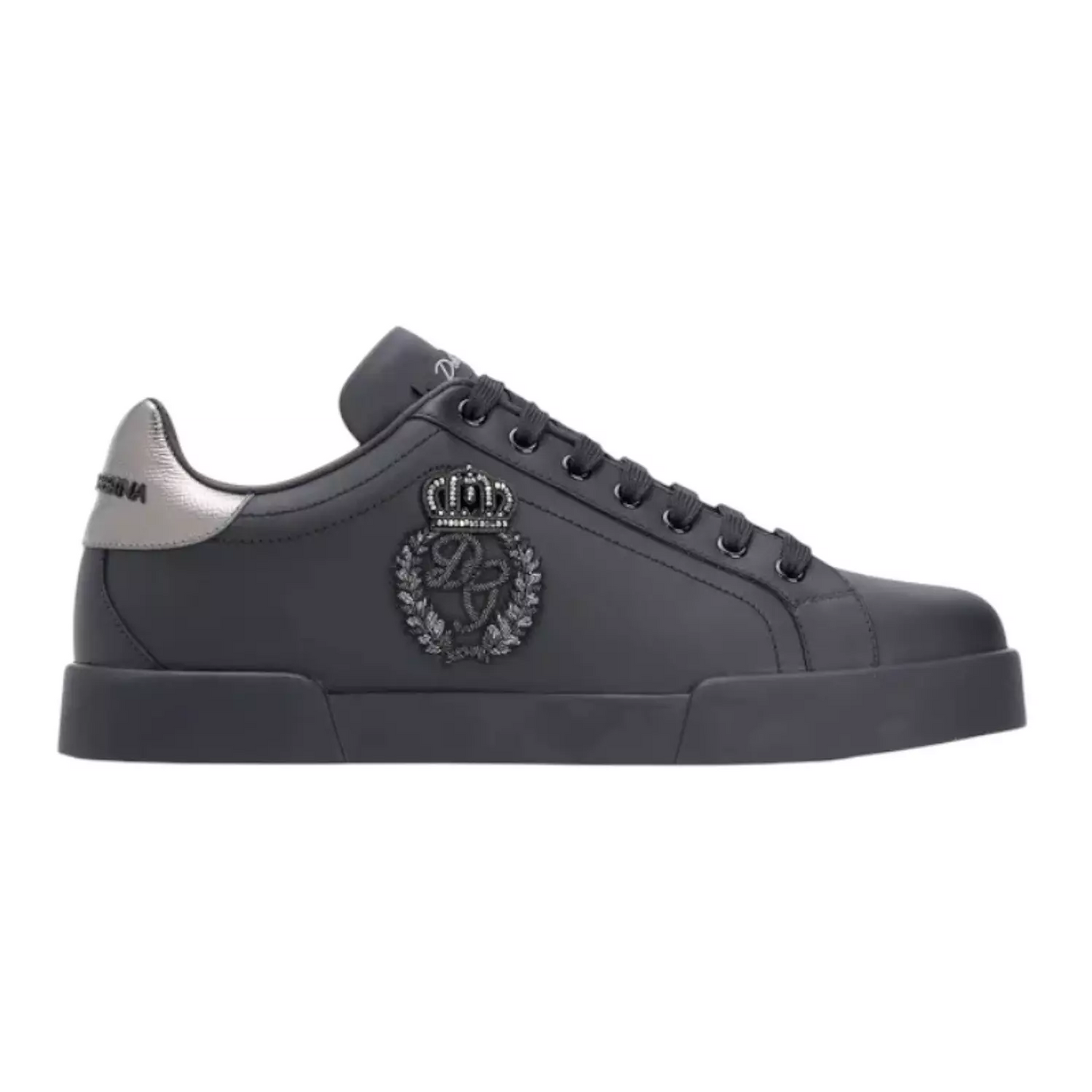 Dolce & Gabbana Portofino crown-patch leather Black