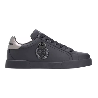 Dolce & Gabbana Portofino crown-patch leather Black