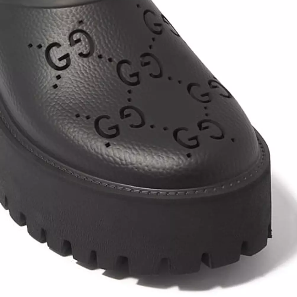 Gucci Perforated Rubber Platform Sandals