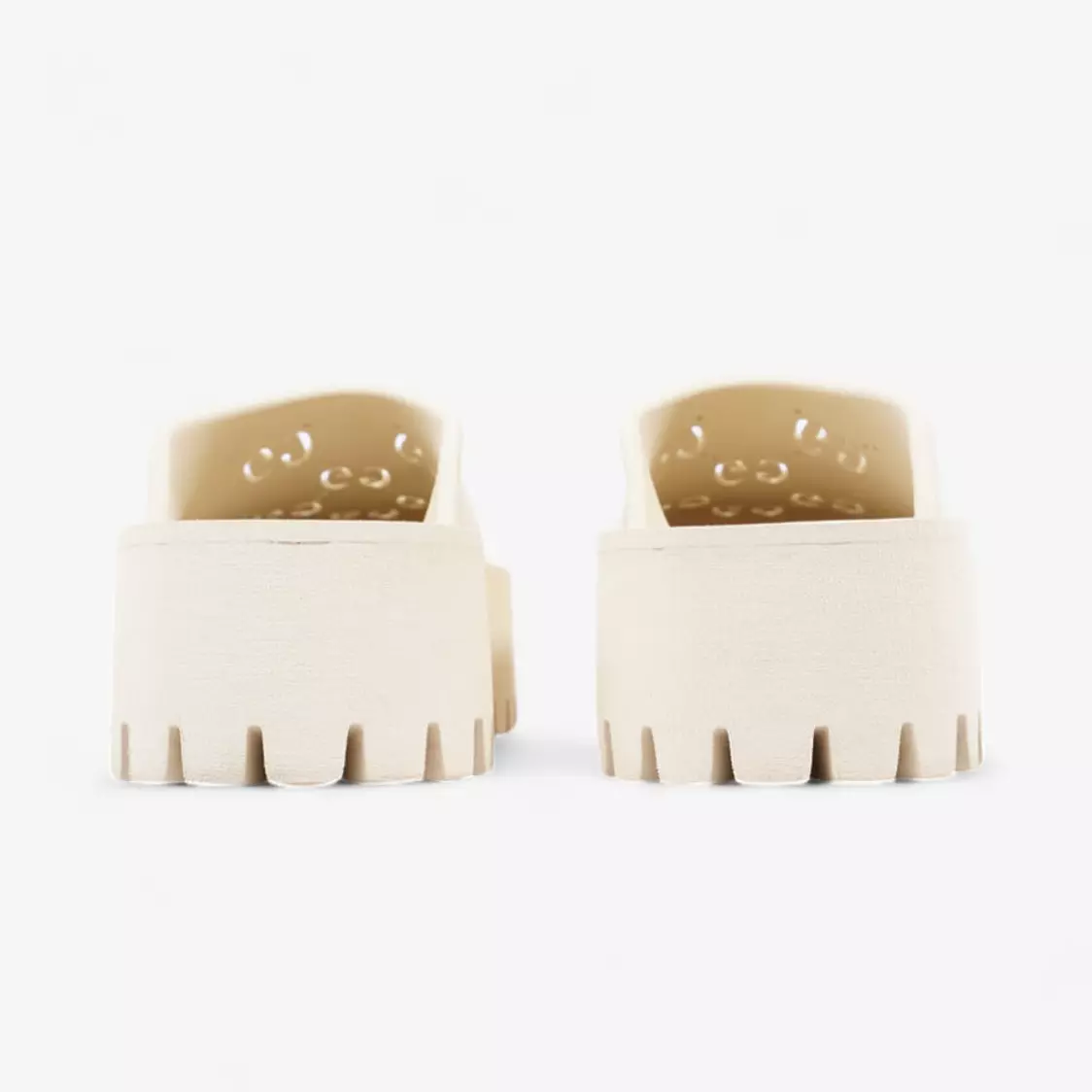 Gucci Elea perforated rubber platform mules