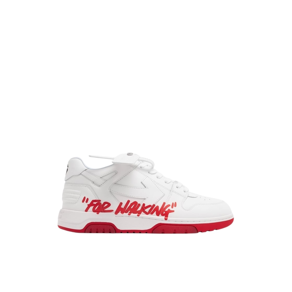 OFF-WHITE Out Of Office “OOO” Low Tops For Walking White Red SS22