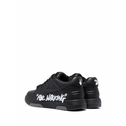 OFF-WHITE Out Of Office OOO “For Walking” Low Tops Black White