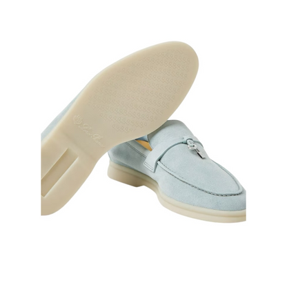 Loro Piana Summer Charms Walk Loafer Suede Spring Waterfall Melange