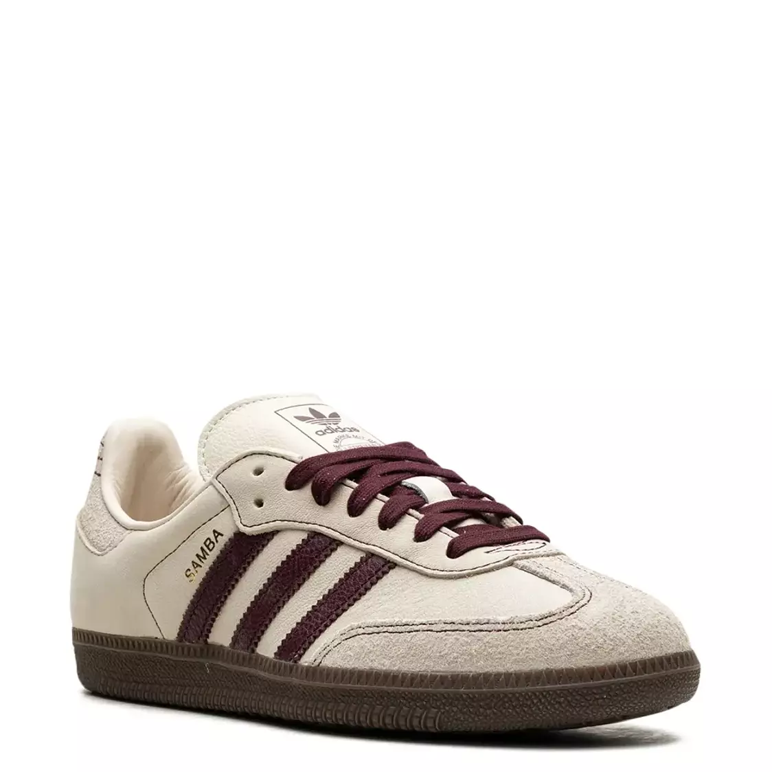 adidas Samba OG "Wonder White/Maroon" sneakers