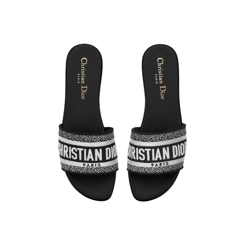 Christian Dior Flat Black Printed Dior