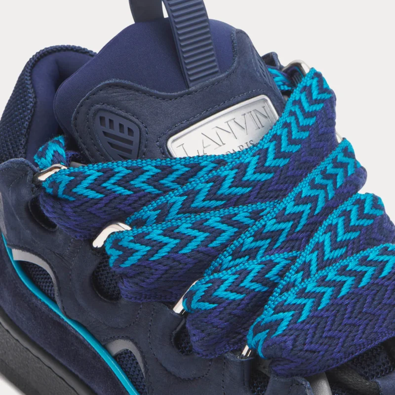 Lanvin Curb Leather Navy Blue