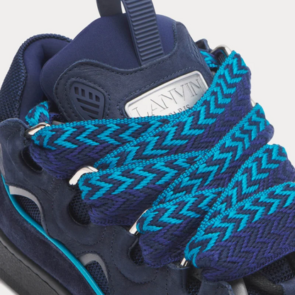 Lanvin Curb Leather Navy Blue