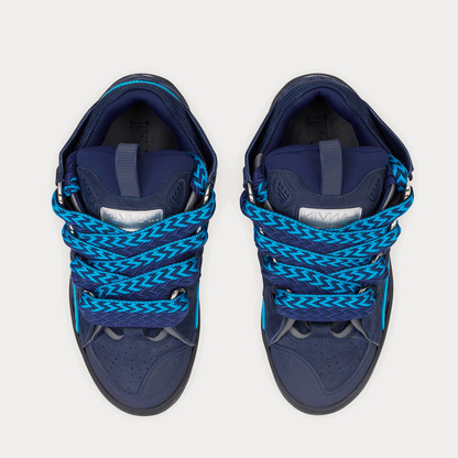 Lanvin Curb Leather Navy Blue