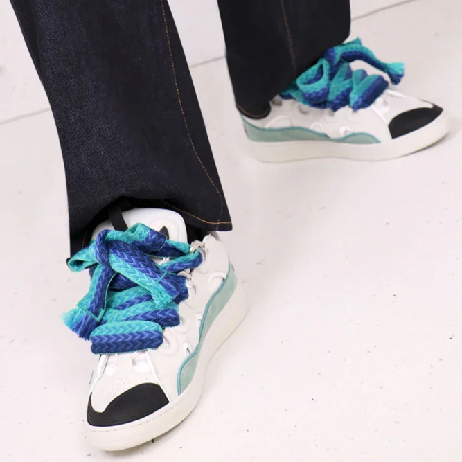 Lanvin Curb Sneaker White Blue