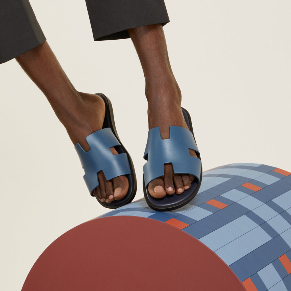 Hermes Izmir sandal Bleu Turquin Marine