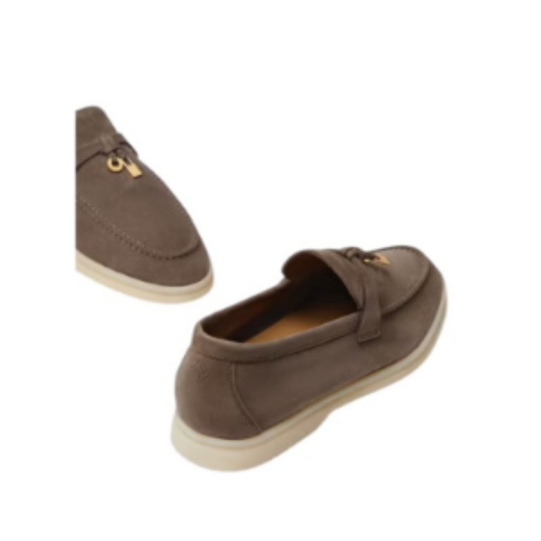 Loro Piana Summer Charms Walk Loafer Suede Rain Drops