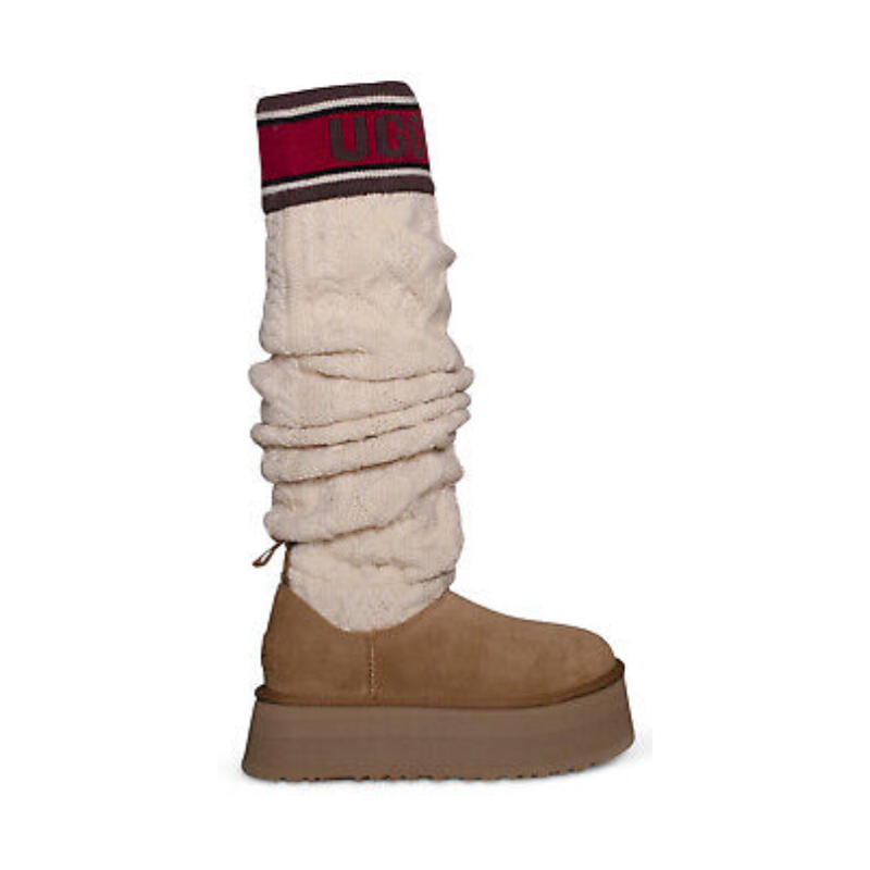 UGG Classic Sweater Letter Boot – Chestnut